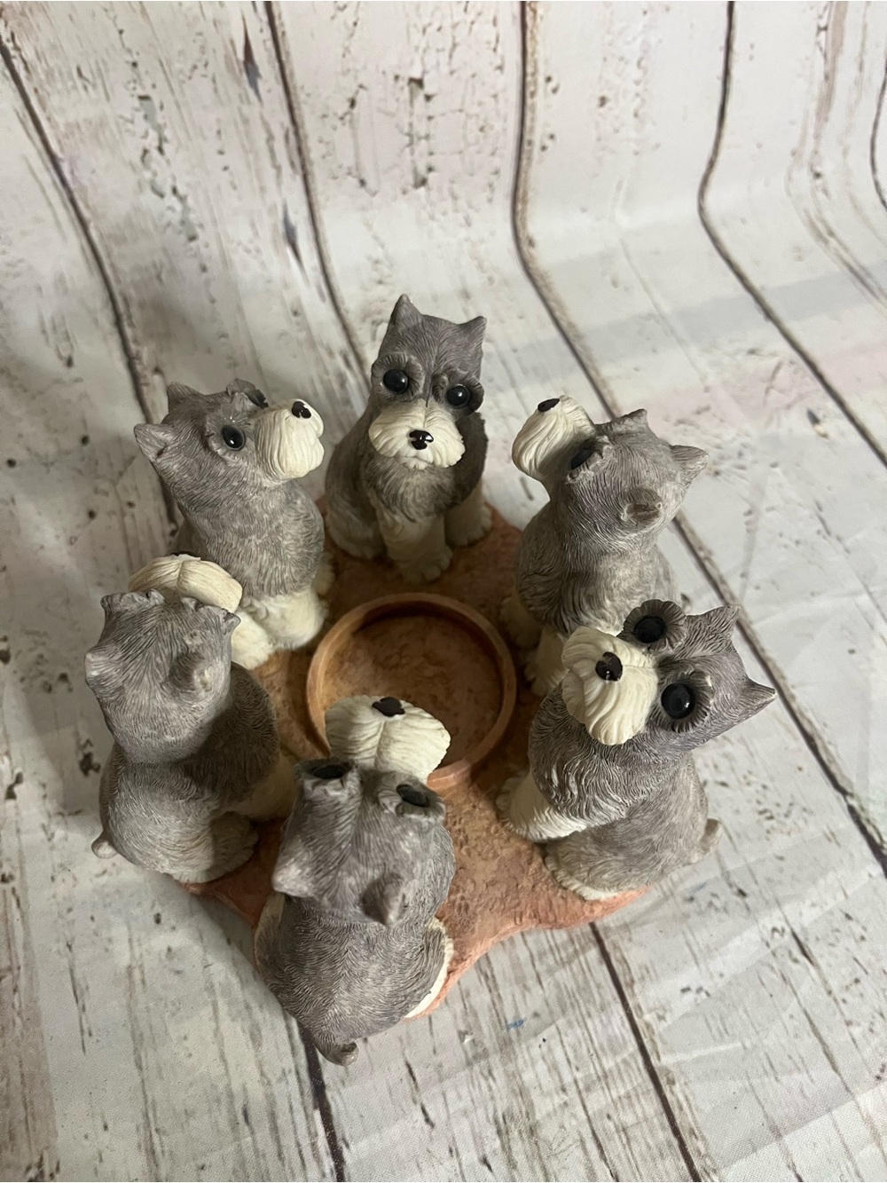 Continental Creations Schnauzer Circle Votive Candle Holder CCI 2002